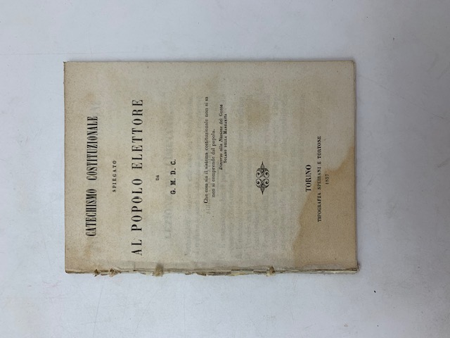Catechismo costituzionale spiegato al popolo elettore da G.M.D.C.